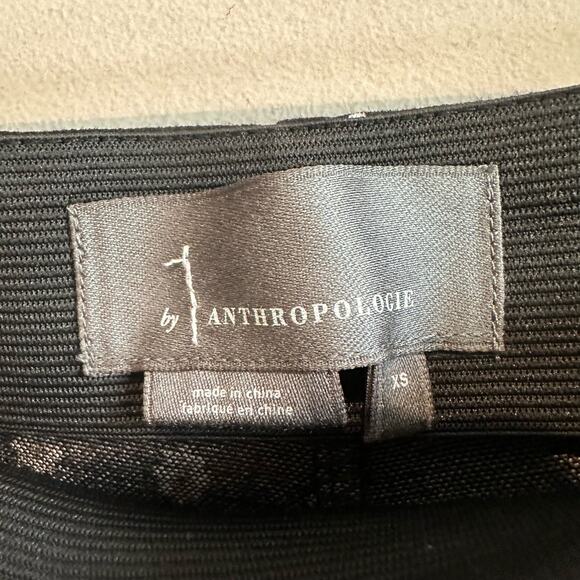 Anthropologie Daisy Print Mikayla Cropped Flare Pull on Pant Black XS - Picture 4 of 10